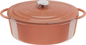 Tefal E26006 Lov Gusseisen Kochtopf Bräter oval 34x26cm terracotta (E2600604)