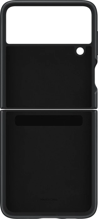 Samsung Leather Cover für Galaxy Z Flip 3 schwarz