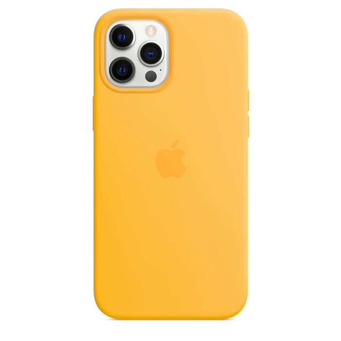 Apple Silikon Case mit MagSafe für iPhone 12 Pro Max Sonnenblume