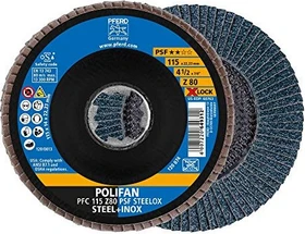 Pferd PFC 115 Z 80 PSF STEELOX/X-LOCK Fächerschleifscheibe K80, 115mm, 10 Stück