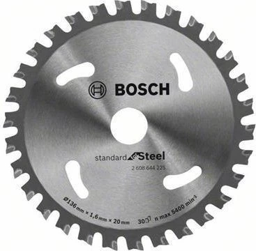Bosch Professional Standard for Steel Kreissägeblatt 30Z, 136x1.2x20mm, 1 Stück
