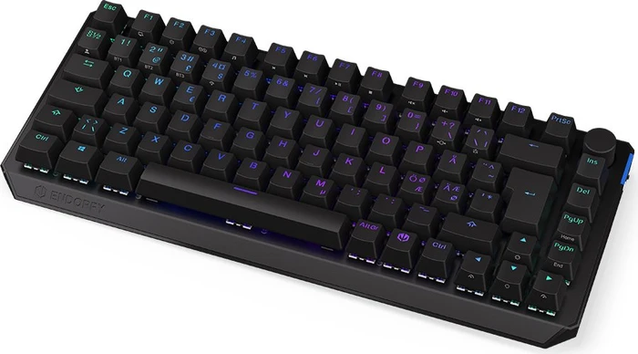 Endorfy Thock 75% Wireless, PBT, LEDs RGB, hot-swap, Black, Kailh Box BLACK, USB/Bluetooth, ND