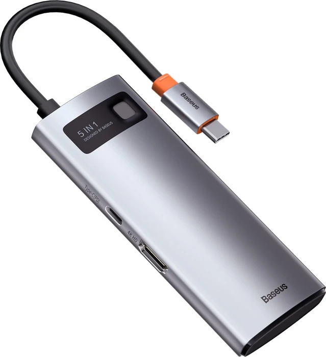 Baseus Metal Gleam 5-in-1 Hub, USB-C 3.0 [Stecker]