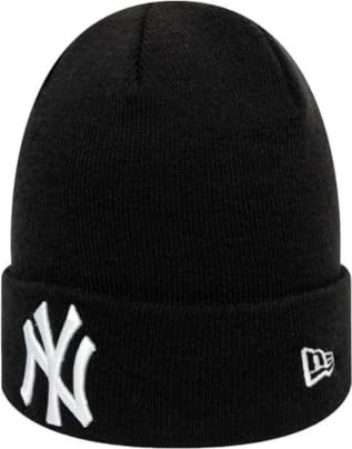New Era New York Yankees Essential Cuff Beanie schwarz/weiß