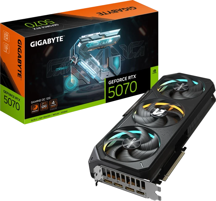 GIGABYTE GeForce RTX 5070 Gaming OC 12G, 12GB GDDR7, HDMI, 3x DP