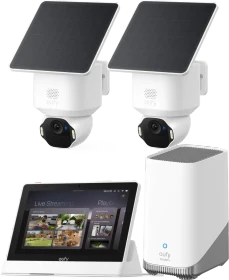 eufy eufyCam Solo E42, 2er-Pack inkl. HomeBase S380 & Display, Set