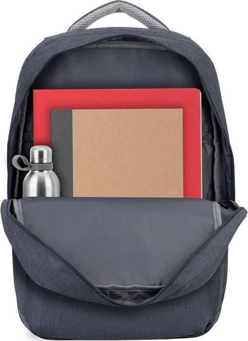 RivaCase Prater anti-theft Laptop Rucksack 17.3", Dark Grey