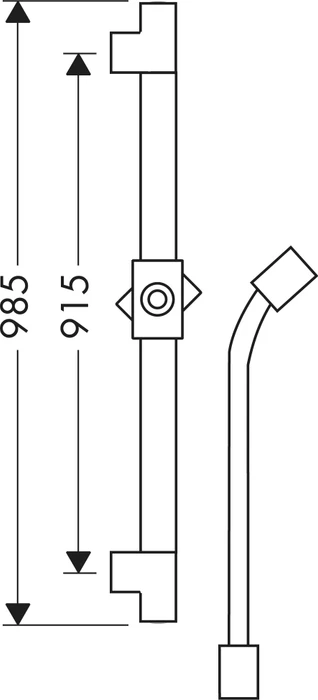 Hansgrohe Axor Starck Brausestange 90cm mit Brauseschlauch 160cm chrom
