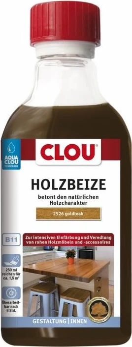 CLOU B11 Aqua CLOU Holzbeize 2526 goldteak, 250ml