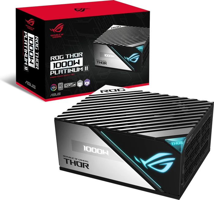 ASUS ROG Thor Platinum II, ROG-THOR-1000P2-GAMING, 1000W, ATX 2.4, mit 12-Pin PCIe 5.0 Kabel