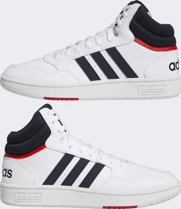 adidas Hoops 3.0 Mid Classic Vintage cloud white/legend ink/vivid red