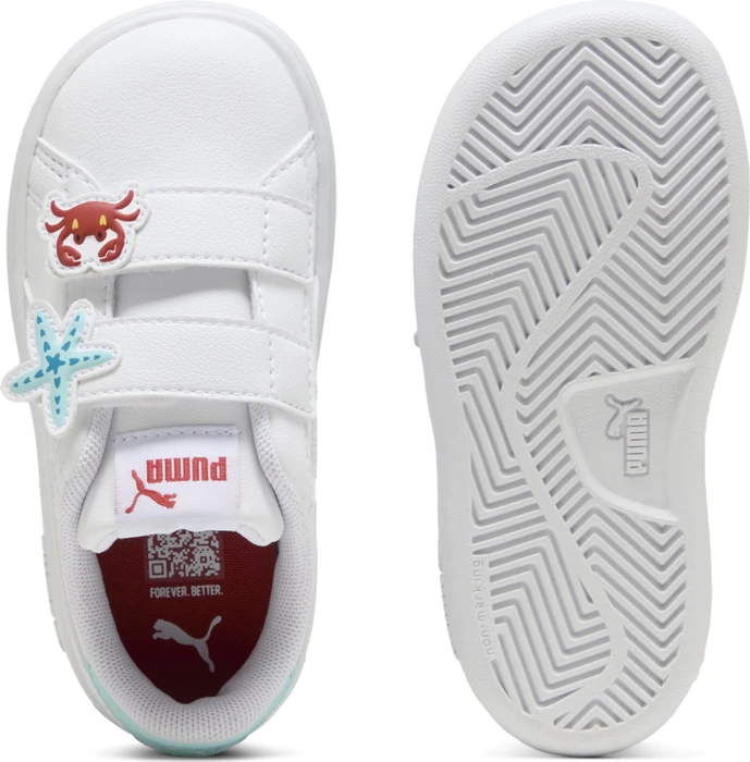 Puma Smash 3.0 Badges puma white/safe lake/red fire (Junior)