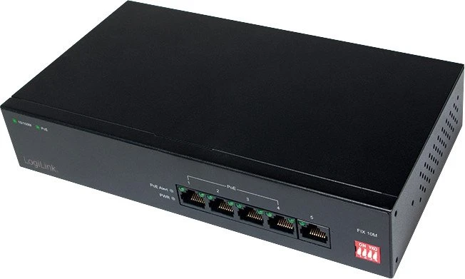LogiLink Desktop Switch, 5x RJ-45, 70W PoE+