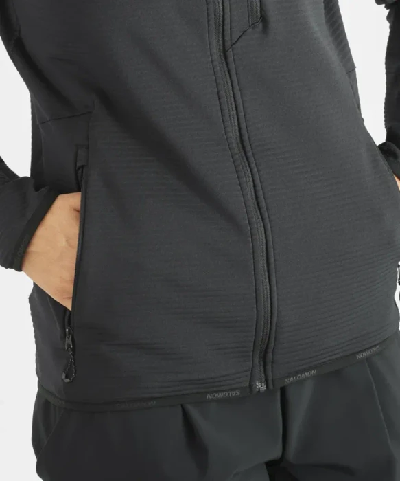 Salomon Essential Lightwarm Hooded Funktionsjacke deep black (Damen)