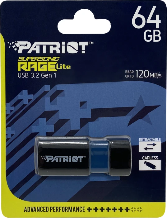Patriot Supersonic Rage Lite 64GB, USB-A, USB 3.2 Gen 1×1