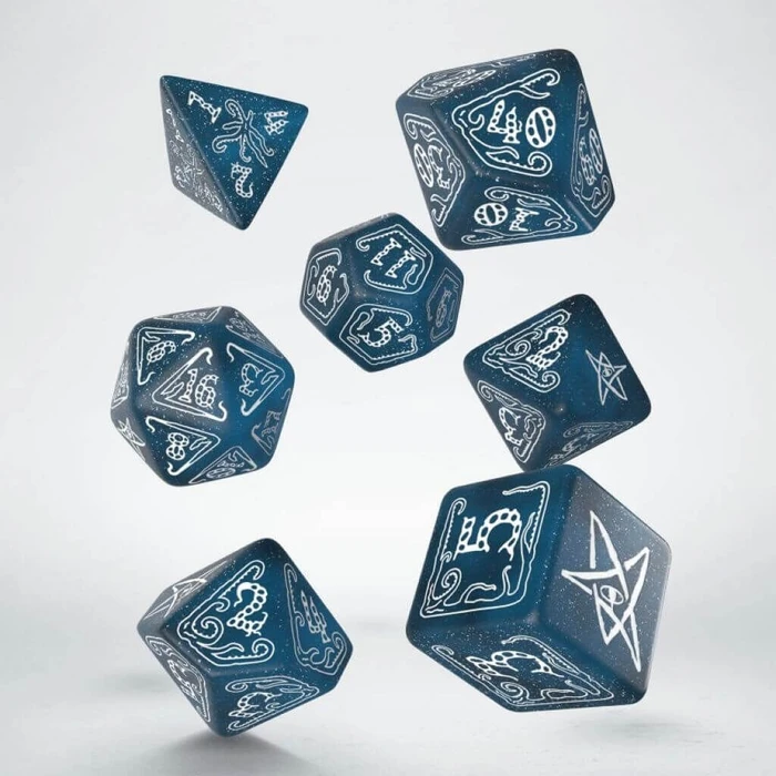 Q-Workshop Würfelset Call of Cthulhu - abyssal & white