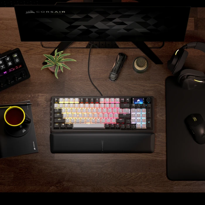Corsair Vanguard 96, schwarz/weiß, LEDs RGB, MLX Plasma, USB, DE