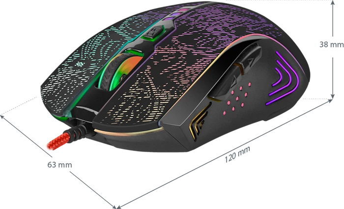 Defender OverLord GM-890 RGB Gaming Mouse schwarz, USB
