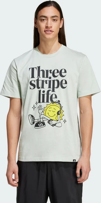 adidas Positivity Graphic T-Shirt kurzarm linen green (Herren)