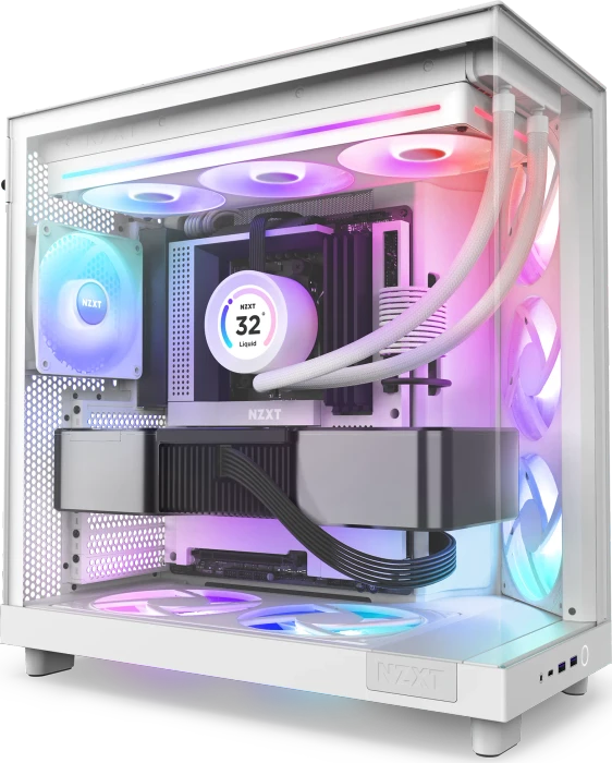 NZXT F Series F360 RGB Core Single-Frame Fan Unit, Matte White, weiss, LED-Steuerung, 3x 120mm