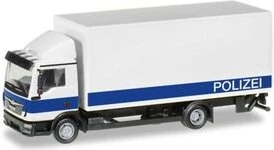 Herpa MAN TGL Koffer-LKW mit Ladebordwand Polizei Brandenburg/Logistik