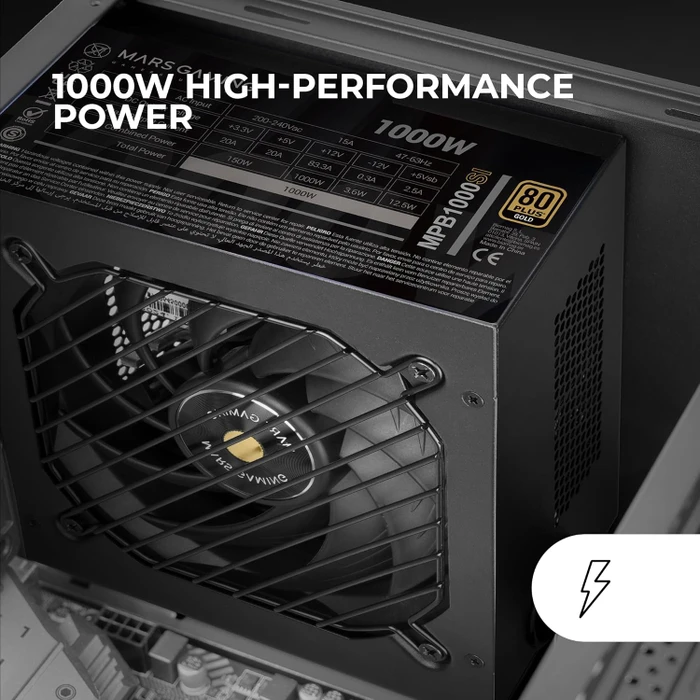 Mars Gaming MPB1000SI schwarz 1000W, ATX 2.4