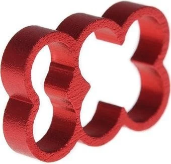 Alphacool Eiskamm Alu X6 Kabelkamm 4mm, rot, 4er-Pack