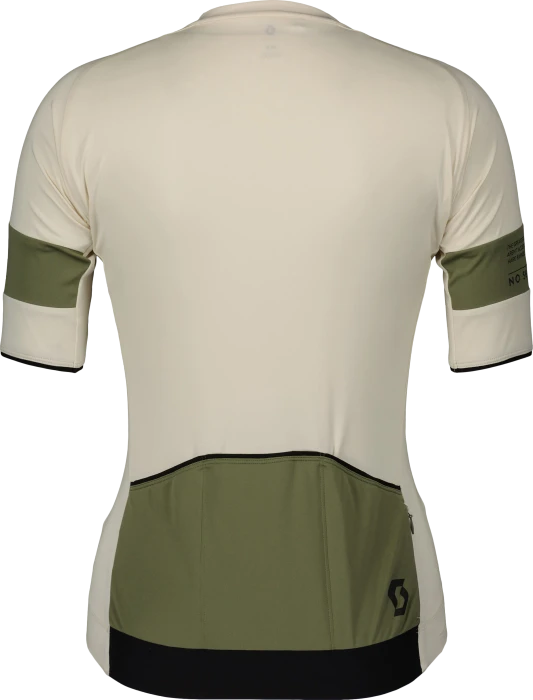 Scott Endurance Pro Trikot kurzarm cotton white/hay green (Damen)