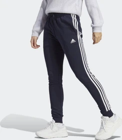 adidas Essentials 3-Streifen French Terry Cuffed Trainingshose lang legend ink/white (Damen)