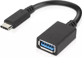 Lenovo USB-C 3.0 Stecker auf USB-A 3.0 Buchse Adapterkabel, 0.14m (4X90Q59481)