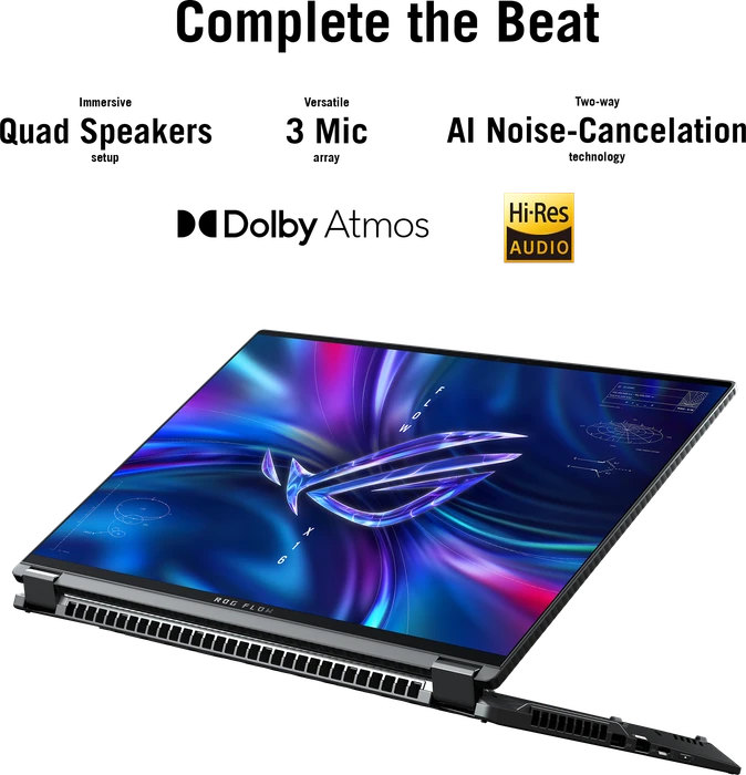 ASUS ROG Flow X16 (2023) GV601VI-NL016W, Off Black, Core i9-13900H, 32GB RAM, 1TB SSD, GeForce RTX 4070, DE