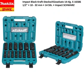 Makita Impact Black Steckschlüsselsatz inkl. Koffer, 14-tlg.