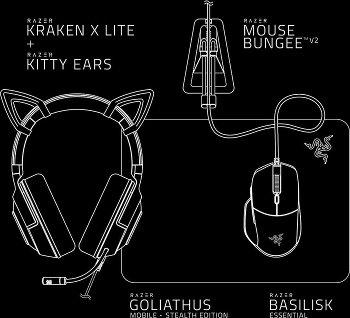 Razer Kraken X Lite Kitty Gaming Bundle