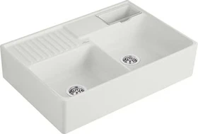 Villeroy & Boch Spülstein Becken rechts mit Ablauffernbedienung steam