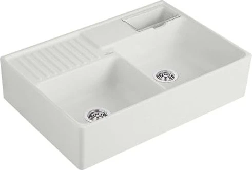 Villeroy & Boch Spülstein Becken rechts mit Ablauffernbedienung steam