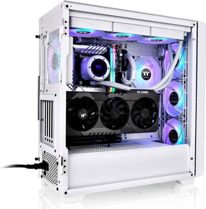 Thermaltake S250 ARGB, weiß, Glasfenster
