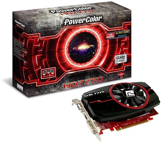 PowerColor Radeon HD 7770 GHz Edition, 1GB GDDR5, VGA, DVI, HDMI