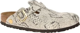 Birkenstock Boston Veloursleder snake oyster