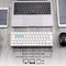 RK Royal Kludge RK61 60% Wireless, weiß, LEDs blau, Kailh BLUE, USB/Bluetooth, DE Vorschaubild