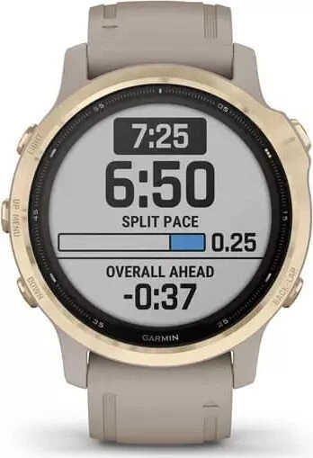 Garmin Fenix 6S Pro Solar light gold/light sand