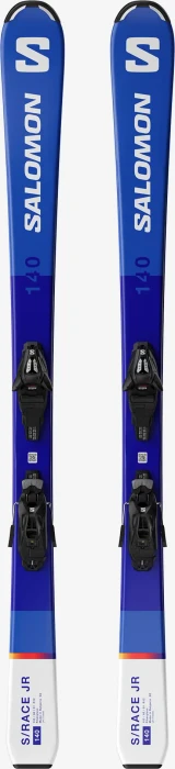 Salomon S/Race S + C5 race blue/white (inkl. Bindung) (Junior) (Modell 2025/2026)