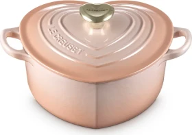 Le Creuset Gusseisen Herzbräter mit Herzknopf 1.9l peche