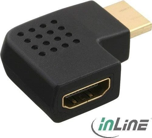 InLine HDMI Adapter, Stecker auf Buchse, links gewinkelt