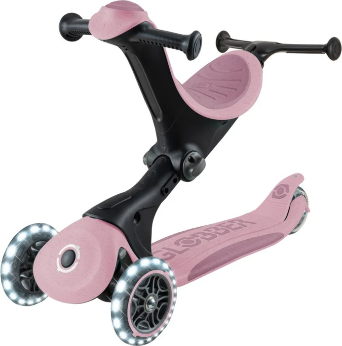 Globber Go Up Deluxe Lights Ecologic 360° Kickboard berry