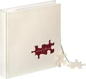 Walther Design Buch Gästebuch Hochzeit Puzzle 23x25 weiß