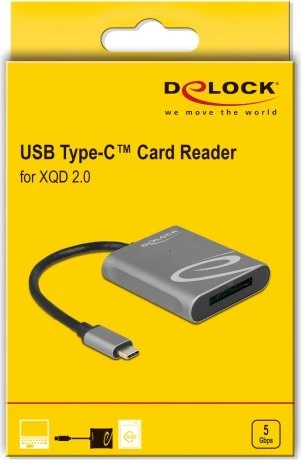 DeLOCK XQD 2.0 Single-Slot-Cardreader, USB-C 3.0 [Stecker]