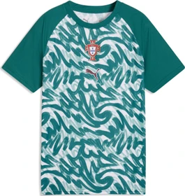 Puma FIFA WM 2026 Portugal Aufwärmtrikot kurzarm green lagoon/ruby shimmer (Junior)