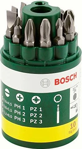 Bosch DIY Bitset inkl. Werkzeugbox, 10-tlg.