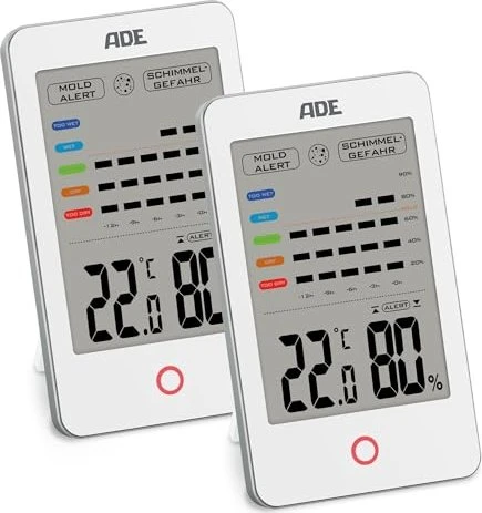 ADE Hygrometer-Temperaturstation weiß, digital