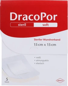 Dr. Ausbüttel DracoPor Soft steriler Wundverband weiß, 15 x 15cm, 5 Stück